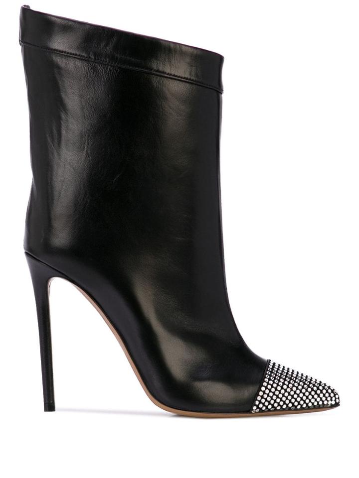 Alexandre Vauthier Crystal Embellished Ankle Boots - Black