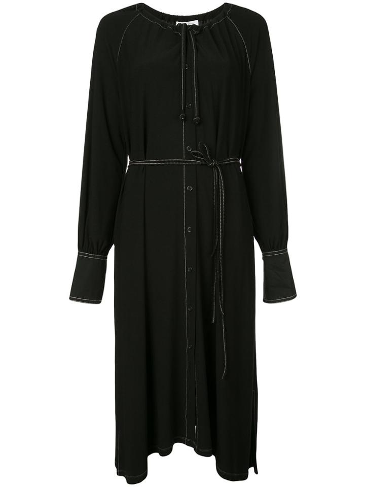 Proenza Schouler Contrast Stitch Shirt Dress - Black