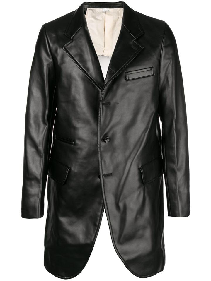 Comme Des Garçons Homme Plus Cut-away Panel Coat - Black
