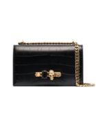 Alexander Mcqueen Leather Jewelled Satchel - Black
