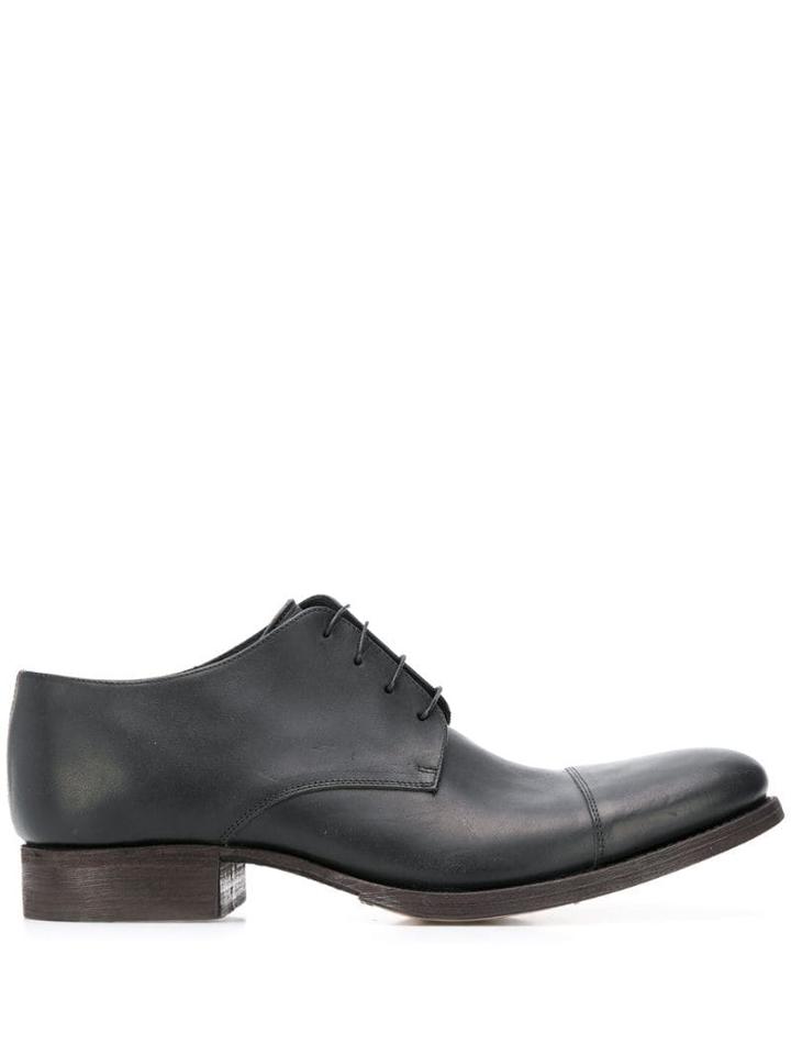 Carpe Diem Leather Derby Shoes - Black