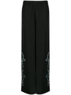 Vilshenko Embroidered Side Slit Trousers - Black