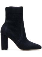 Gianvito Rossi Round Toe High Ankle Boots - Blue