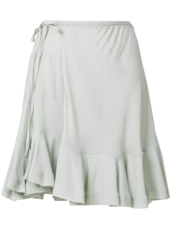 Chloé Peplum Hem Wrap Style Skirt - Grey