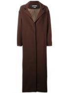 Jacquemus Single-breasted Maxi Coat - Brown