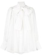 Uma Wang Gathered Bow Blouse - White