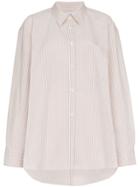 We11done Stripe Oversize Shirt - Pink & Purple