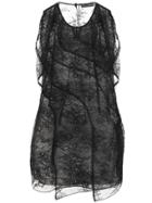 Oscar De La Renta Sheer Lace Top - Black