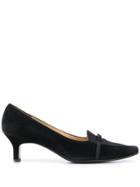 Salvatore Ferragamo Pre-owned 1980s Bow Detail Pointed Pumps - Black