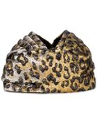 Gucci - Leopard Print Turban - Women - Silk/cotton/acrylic/metallic (grey) Fibre - L, Silk/cotton/acrylic/metallic Fibre