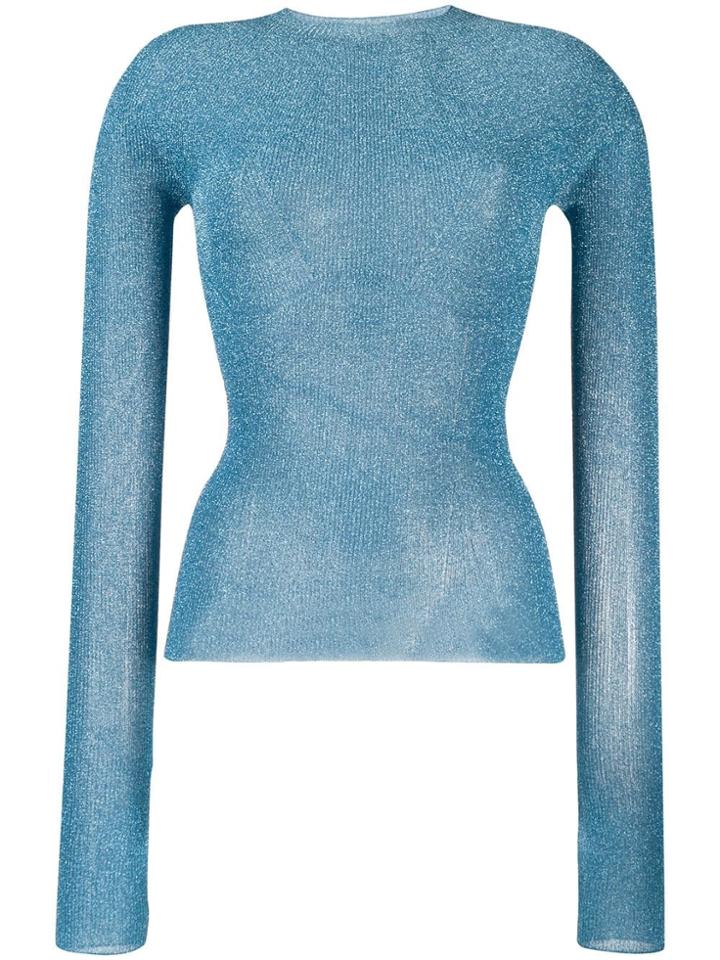 Lanvin Lurex Knit Jumper - Blue