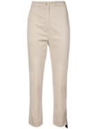 Balossa White Shirt Side Stripe Cropped Trousers - Nude & Neutrals