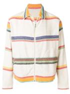 The Elder Statesman Striped Zipped Jacket - Multicolour