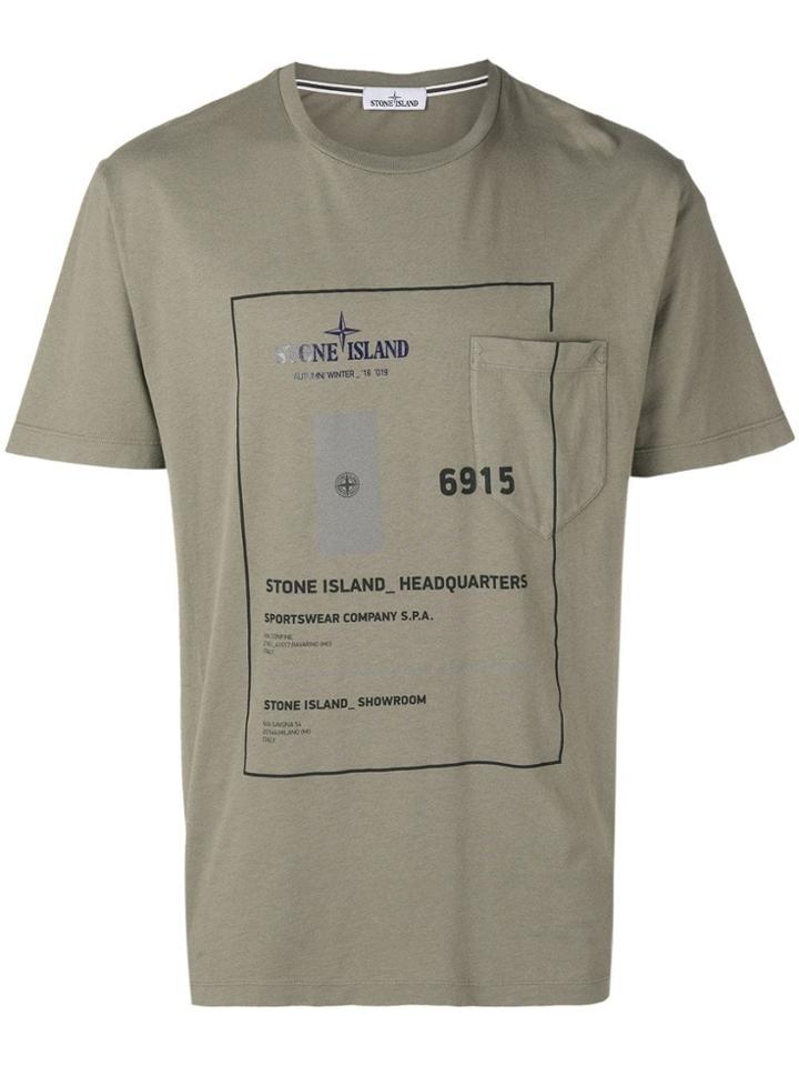 Stone Island Logo Motif T-shirt - Green