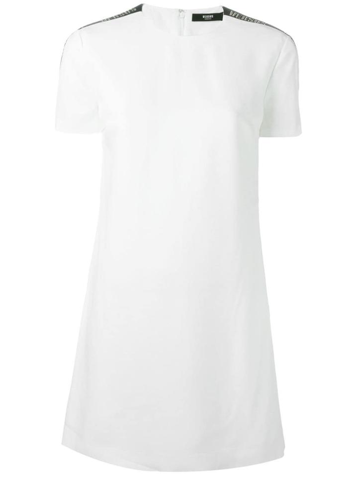 Versus Logo Print Strap Dress - White