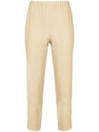 Bassike Contrast-stripe Fitted Trousers - Brown