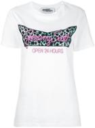 Jeremy Scott 'open 24hrs' Print T-shirt, Women's, Size: Medium, White, Cotton