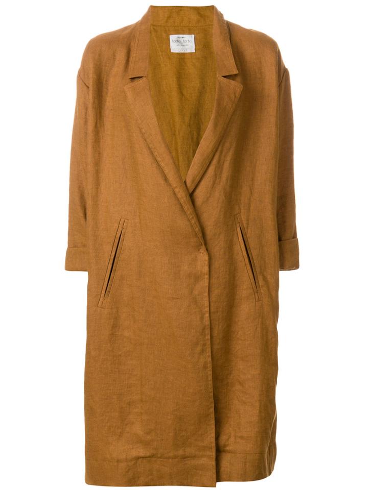 Forte Forte Single Breasted Coat - Yellow & Orange