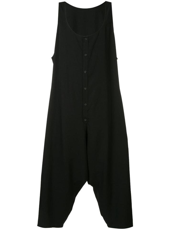 Yohji Yamamoto Drop Crotch Jumpsuit - Black
