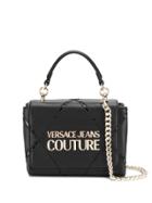 Versace Jeans Couture Logo Plaque Tote - Black