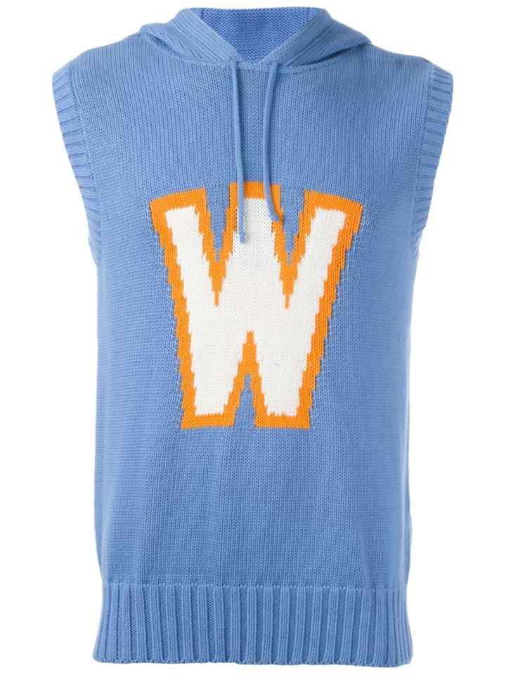 Walter Van Beirendonck Vintage Hooded Knitted Sleeveless Top