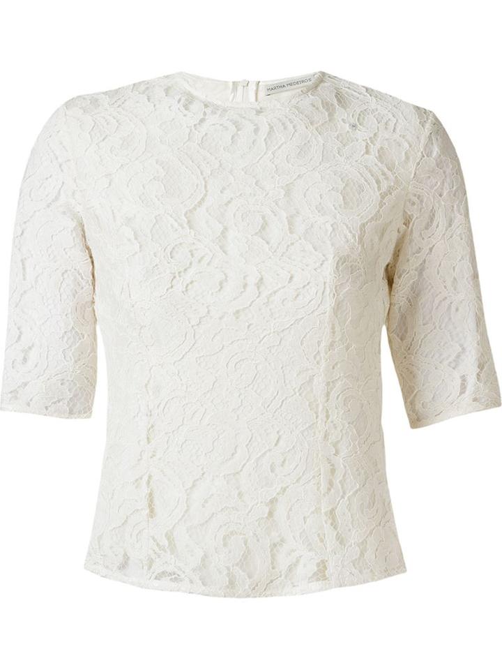 Martha Medeiros 'marescot' Lace Blouse, Women's, Size: 40, White, Silk