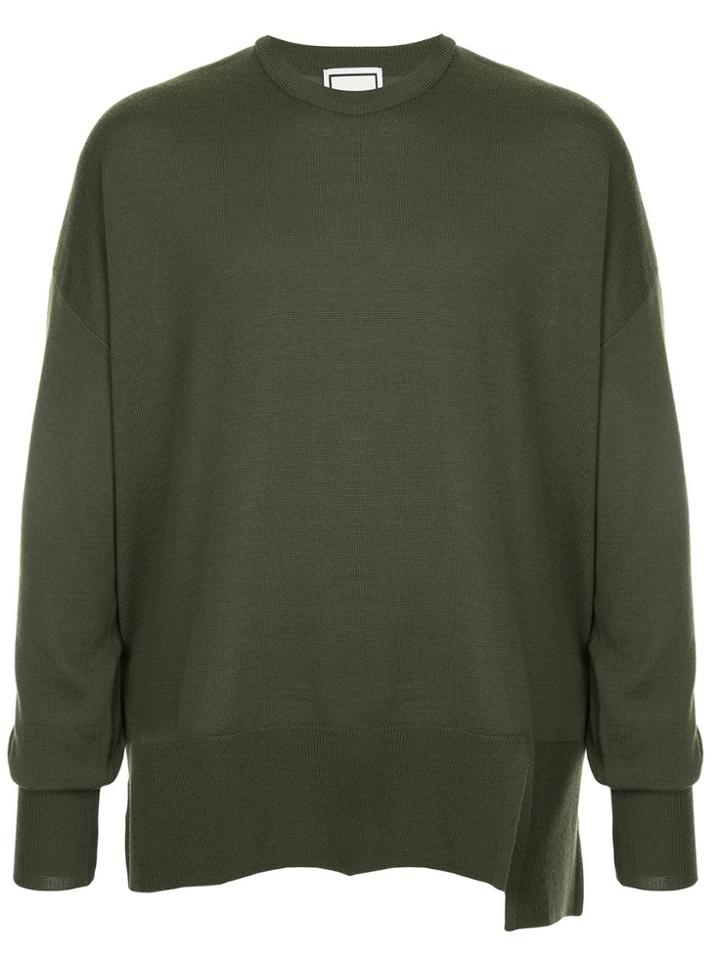 Wooyoungmi Oversized Crew Neck Jumper - Green
