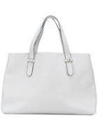 Borbonese - Classic Tote - Women - Leather/polyester - One Size, Grey, Leather/polyester