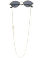 Jimmy Choo Eyewear Sunny Oval Frame Sunglasses - Gold