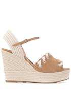 Sergio Rossi Two-tone Wedge Sandals - Neutrals