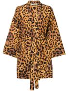 The Upside Leopard Print Wrap Dress - Brown