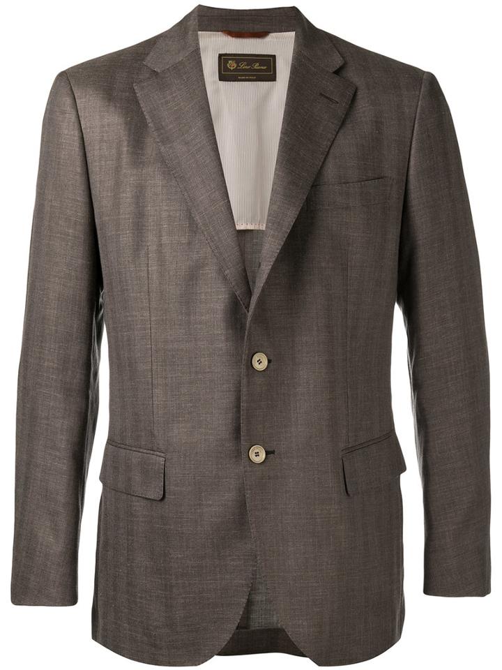 Loro Piana Madrid Blazer, Men's, Size: 50, Brown, Silk/linen/flax/cupro/goat Suede