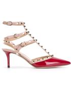 Valentino Garavani Rockstud Pumps, Women's, Size: 41, Red, Calf Leather/leather/metal Other