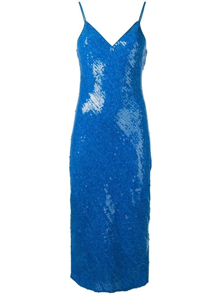 Dvf Diane Von Furstenberg Havita Sequined Dress - Blue