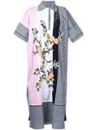Antonio Marras - Floral Embroidered Gingham Shirt Dress - Women - Cotton/polyester - 42, Cotton/polyester