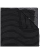 Emporio Armani Wave Pattern Scarf - Black