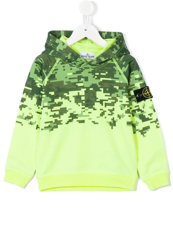 Stone Island (blue) Kids - Graphic Print Hoodie - Kids - Cotton - 10 Yrs, Boy's