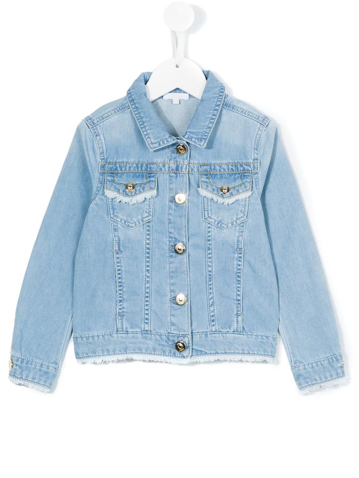 Chloé Kids Classic Denim Jacket, Girl's, Size: 12 Yrs, Blue