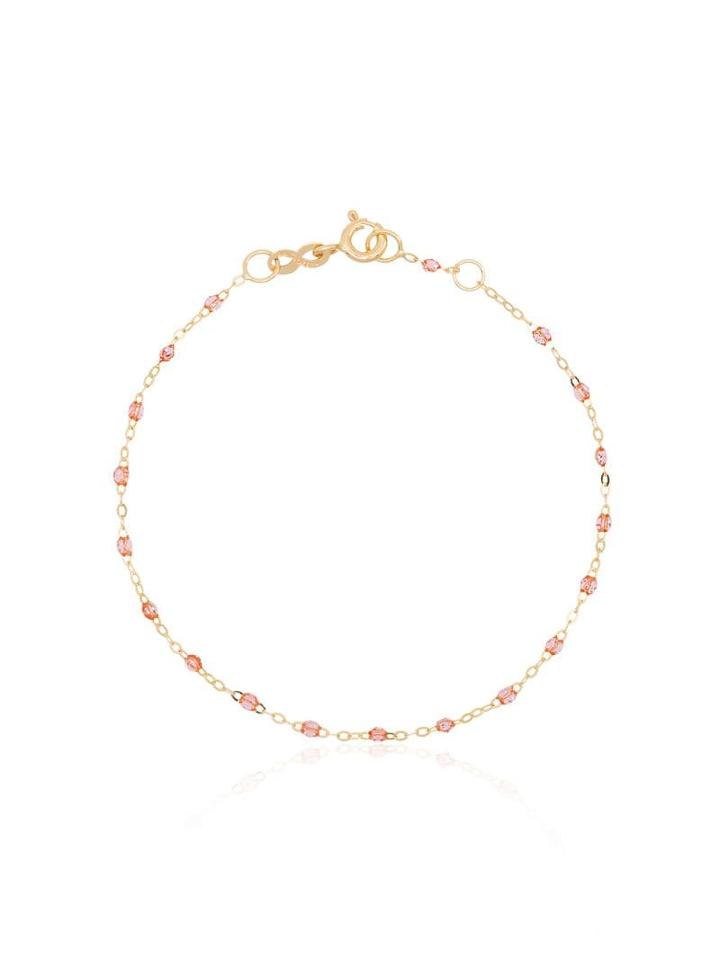 Gigi Clozeau 18kt Gold Beaded Chain Bracelet - Pink/gold