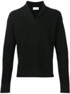 Lemaire V-neck Jumper, Men's, Size: Medium, Black, Wool