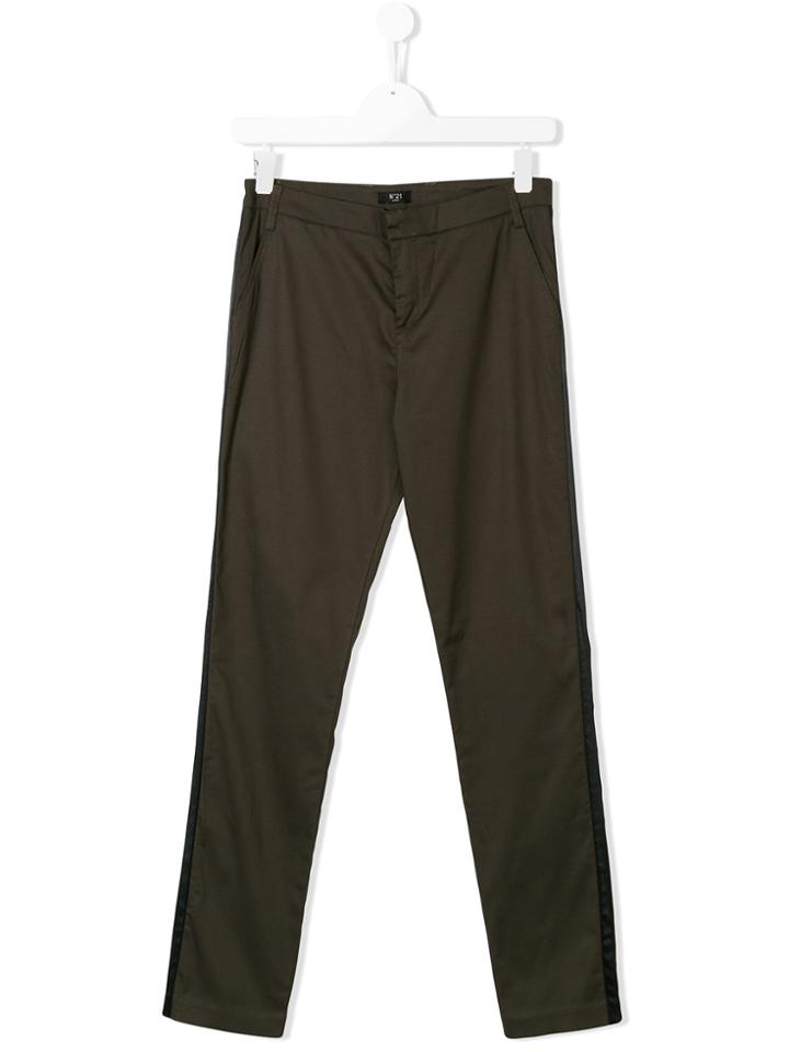 No21 Kids Straight-leg Trousers - Green