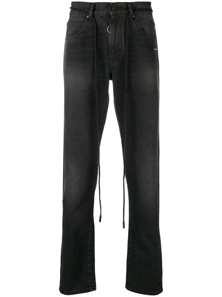 Off-white Straight Cut Jeans - Black