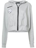 Barbara Bologna Frill Patch Hoodie - Grey