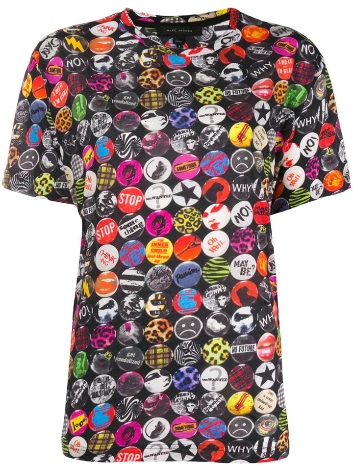 Marc Jacobs Graphic Printed Short Sleeve T-shirt - Black