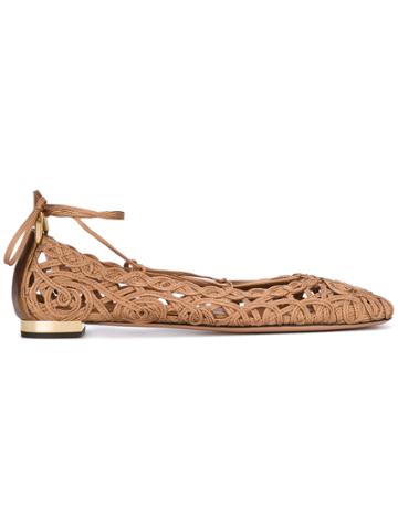 Aquazzura 'kya' Ballerinas - Green