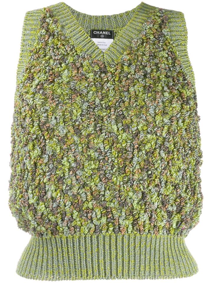 Chanel Vintage Knitted Skirt Suit - Green
