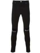 Rta Ripped Knee Skinny Jeans, Men's, Size: 30, Black, Cotton/spandex/elastane