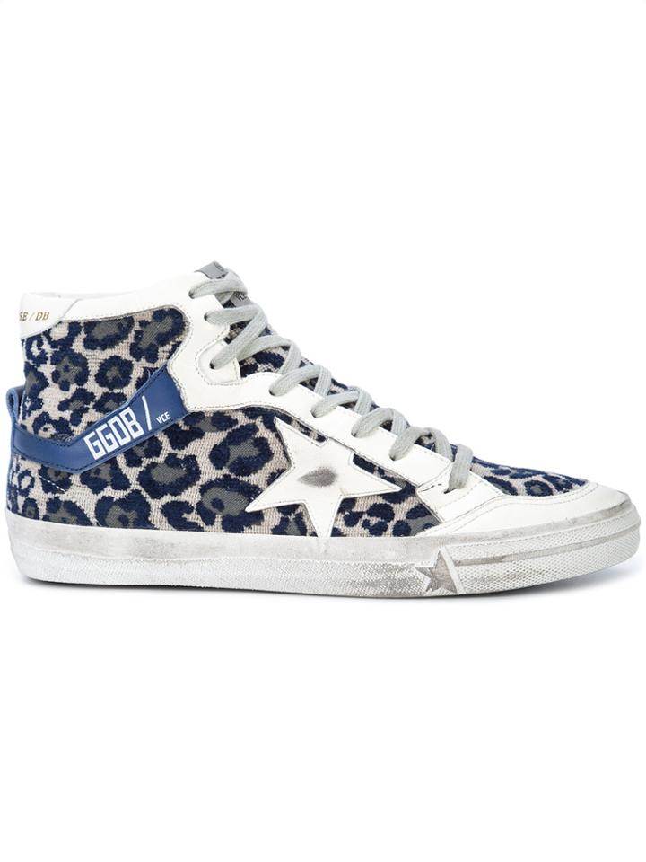Golden Goose Deluxe Brand Superstar Hi-top Distressed Sneakers - Blue