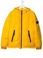 Stone Island Junior Teen Compass Badge Padded Jacket - Yellow