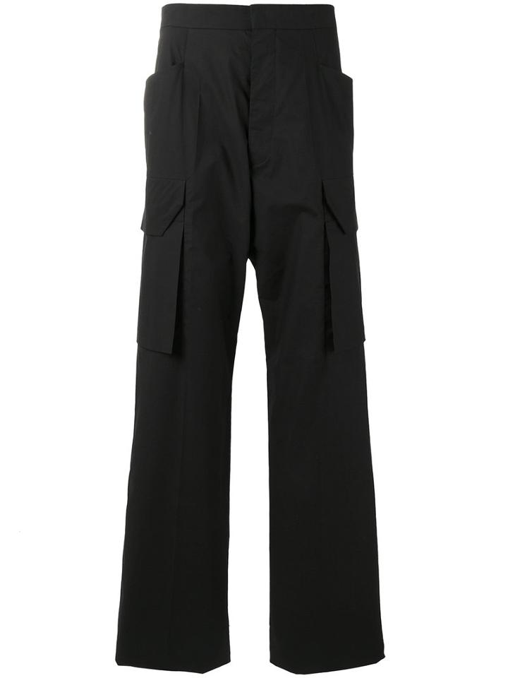 Rick Owens Tailored Cargo Pants, Men's, Size: 50, Black, Cotton